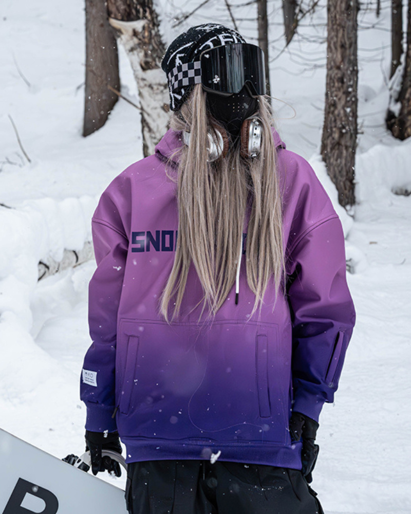 Ski Wear Gradient Color Warm Ski Hoodie - Unisex