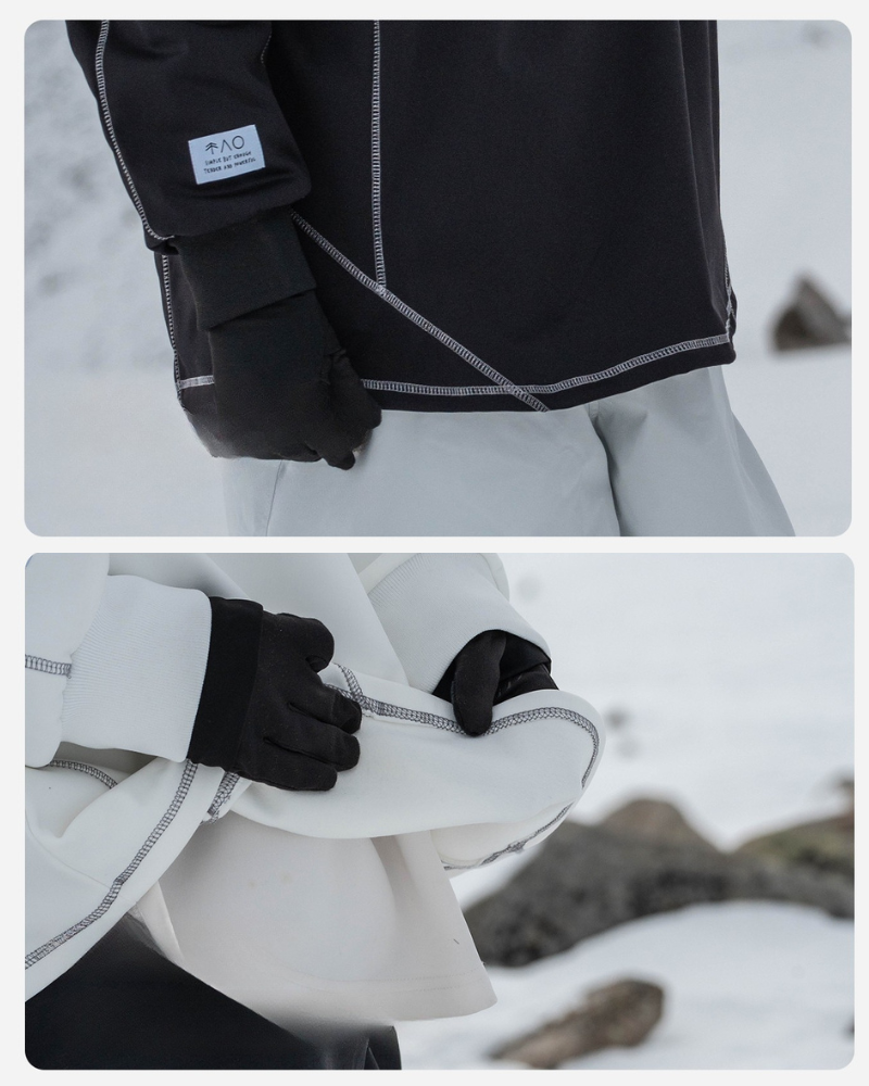 Ski Wear Loose-Fit Fleece-Lined Indoor Ski Sweatshirt -Unisex