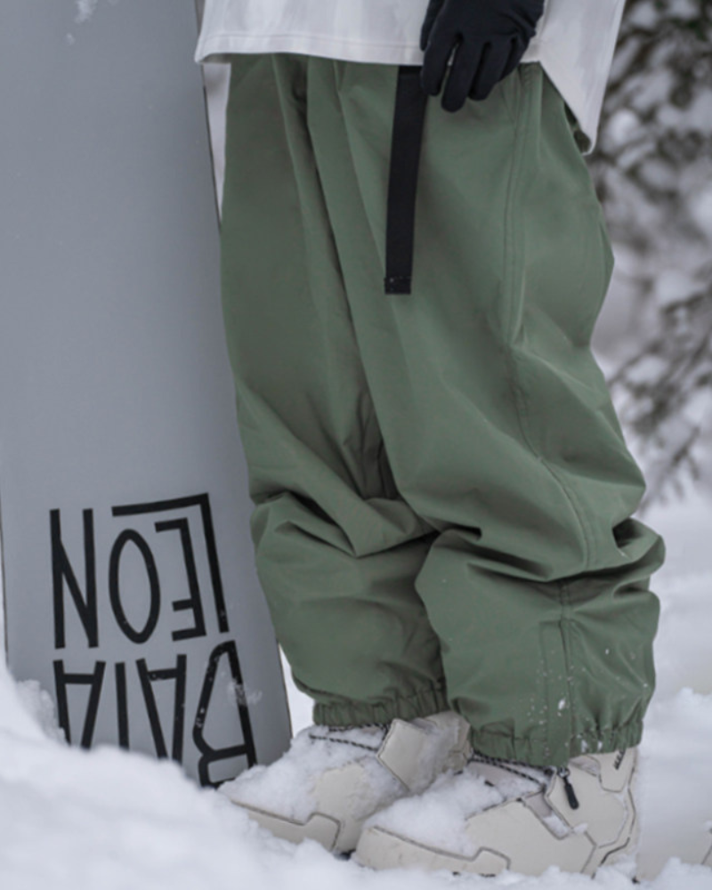 Ski Wear Loose Fit Fleece-Lined Snowboard Pants -Unisex