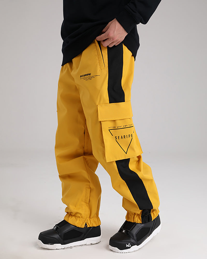 Ski Wear Neon Reflective Cargo Snow Pants -Unisex