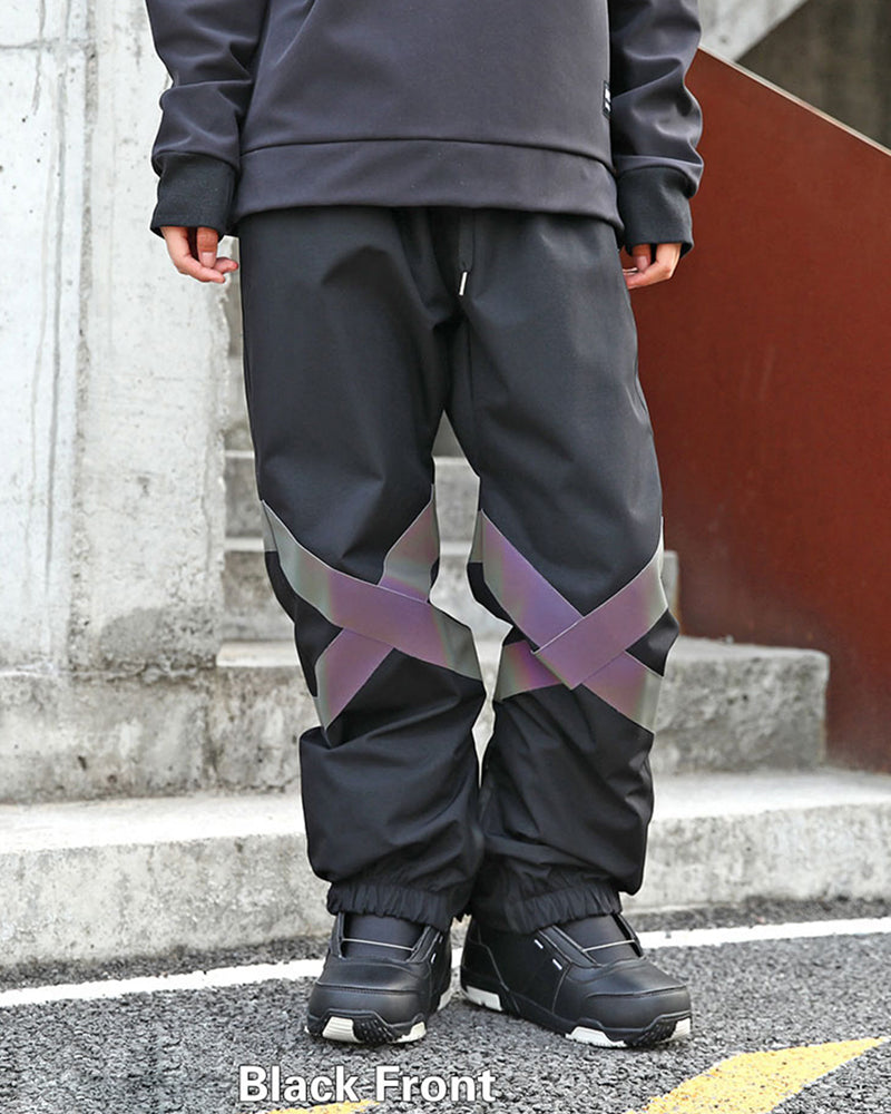 Ski Wear Neon Reflective Baggy Snow Pants -Unisex