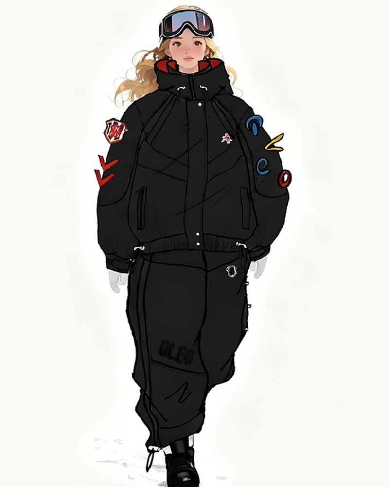 Ski Wear Night Warrior 3L Fleece Ski Suit - Unisex (Single Unit Available)