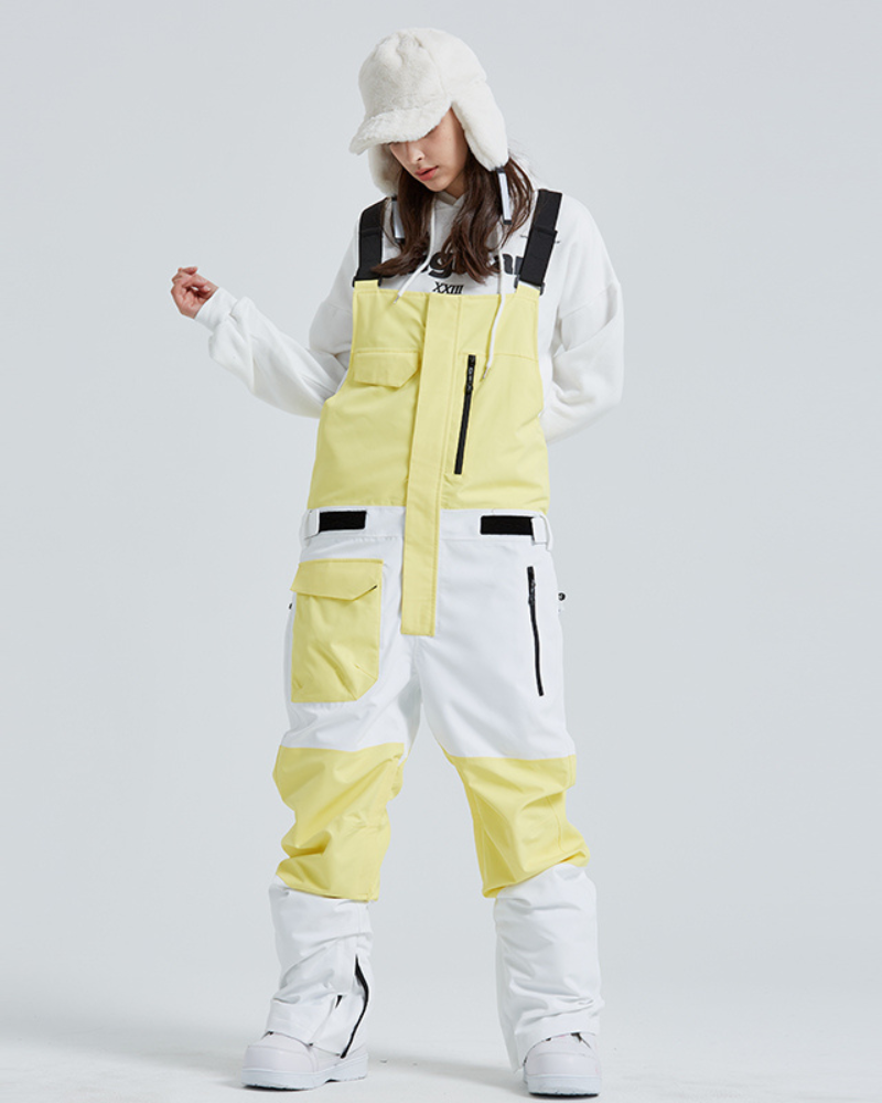 Ski Wear Snowboard Gear Cargo Ski Bibs -Unisex