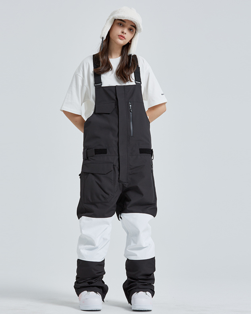 Ski Wear Snowboard Gear Cargo Ski Bibs -Unisex
