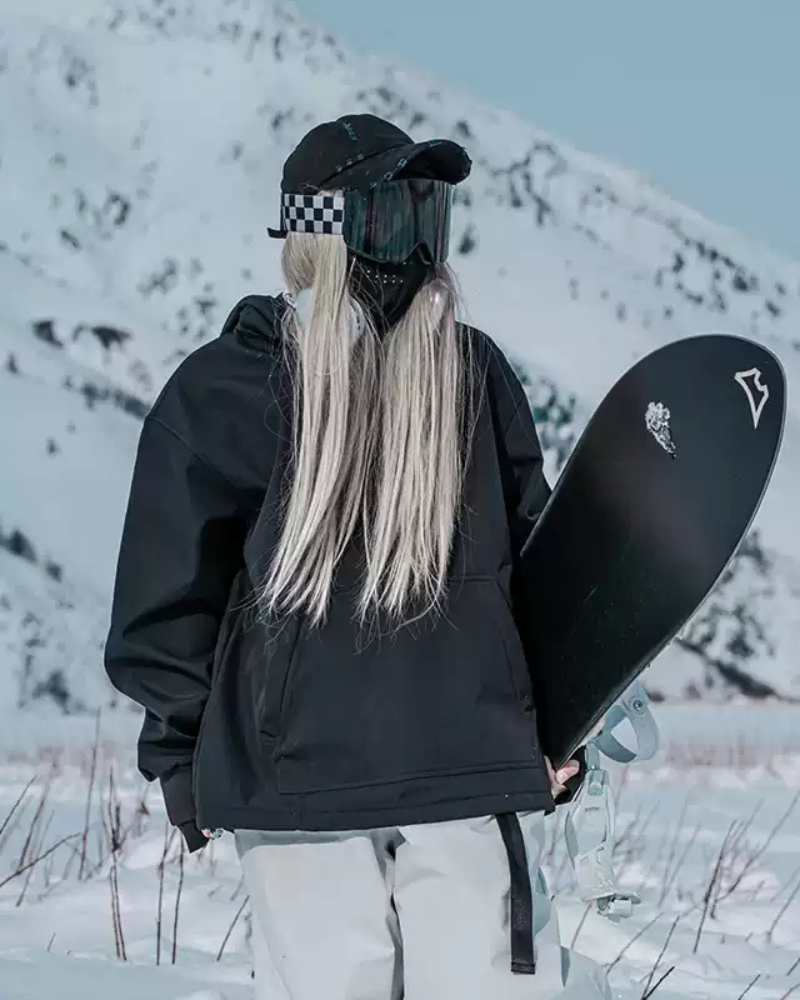 Ski Wear Bunny Ear Waterproof Loose-Fit Ski Hoodie - Women&