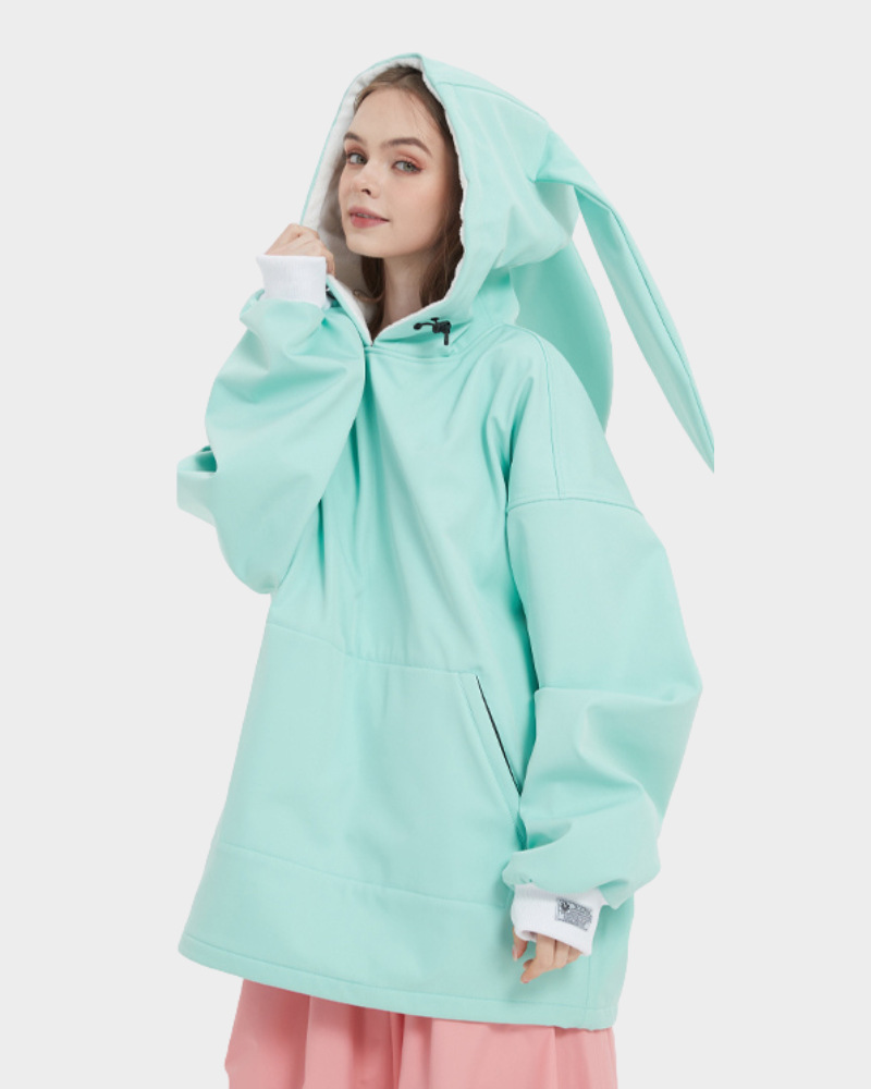 Ski Wear Waterproof Snow Bunny Hoodie -Unisex