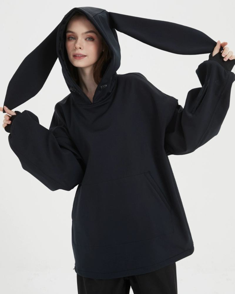 Ski Wear Waterproof Snow Bunny Hoodie -Unisex