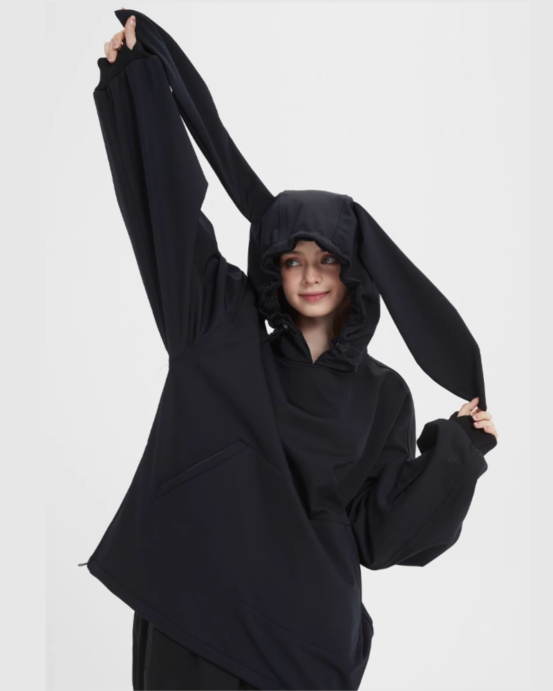 Ski Wear Waterproof Snow Bunny Hoodie -Unisex