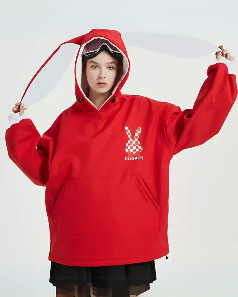 Ski Wear Waterproof Snow Bunny Hoodie -Unisex