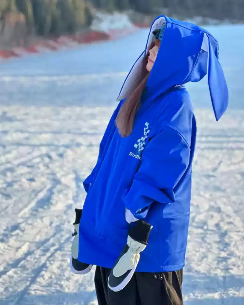 Ski Wear Waterproof Snow Bunny Hoodie -Unisex