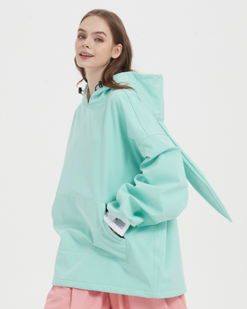 Ski Wear Waterproof Snow Bunny Hoodie -Unisex