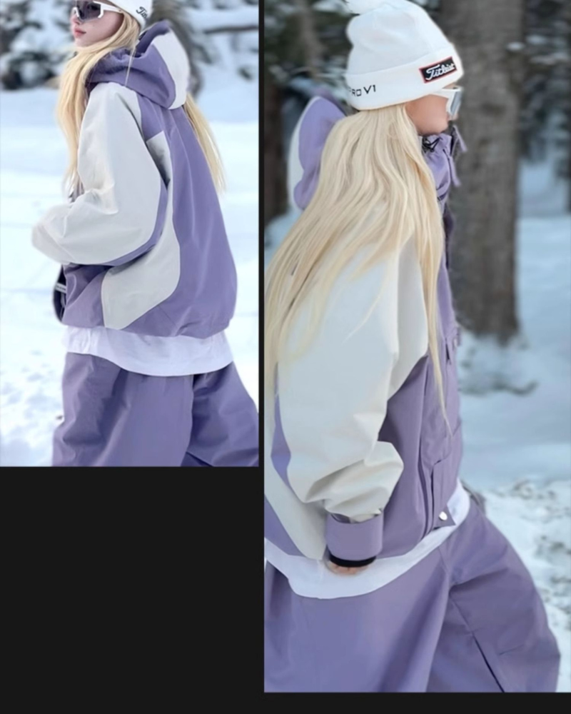 Ski Wear Snowboard 3L Purple Snow Jacket&Pants Suit - Unisex (Single Unit Available)