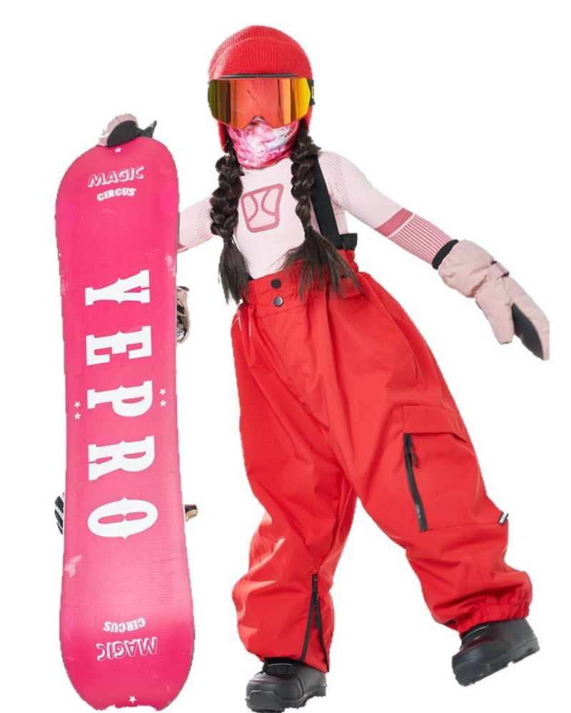 Ski Wear Snowboard 3L Thick Kids Ski Bibs