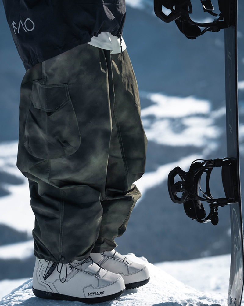 Ski Wear Snowboard Camo Oversize Snow Pants -Men&