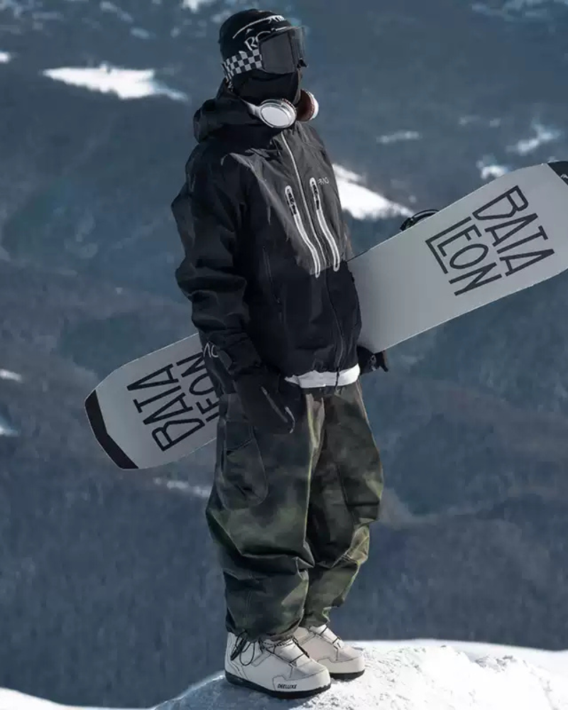 Ski Wear Snowboard Camo Oversize Snow Pants -Men&
