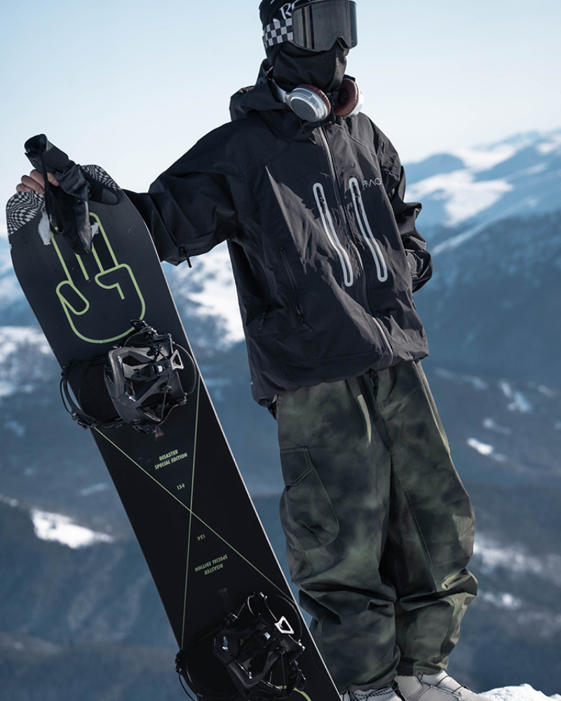 Ski Wear Snowboard Camo Oversize Snow Pants -Men&