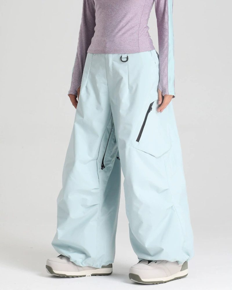 Ski Wear Snowboard Gear Cargo Baggy Snow Pants -Unisex