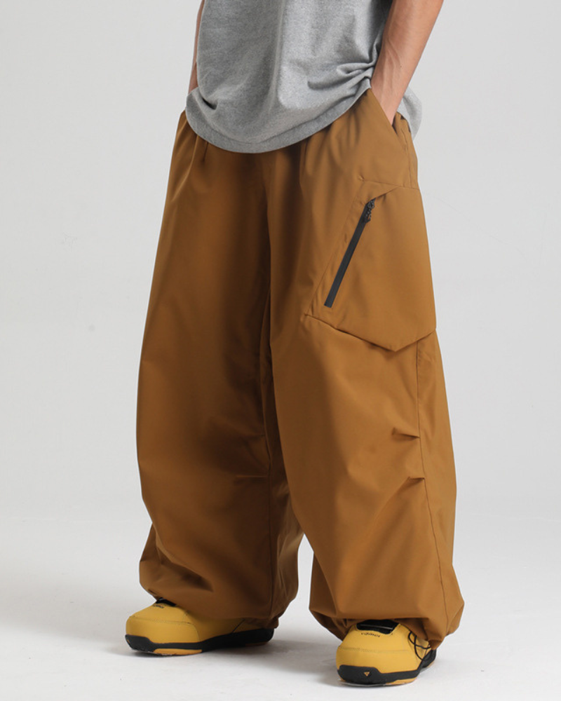 Ski Wear Snowboard Gear Cargo Baggy Snow Pants -Unisex