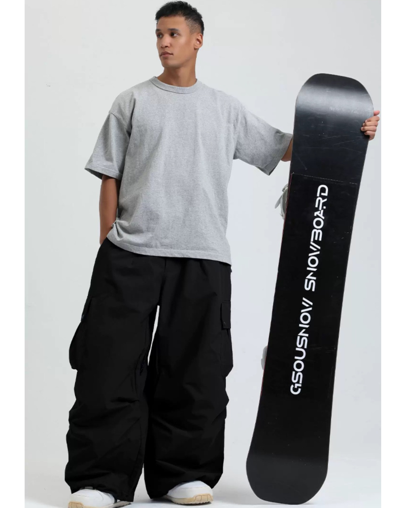Ski Wear Snowboard Gear Baggy Cargo Snow Pants -Unisex