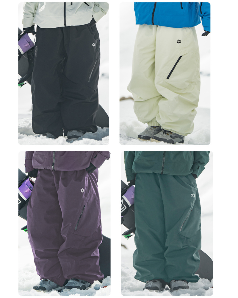 Ski Wear Snowboard Waterproof Loose-Fit Ski Pants -Unisex