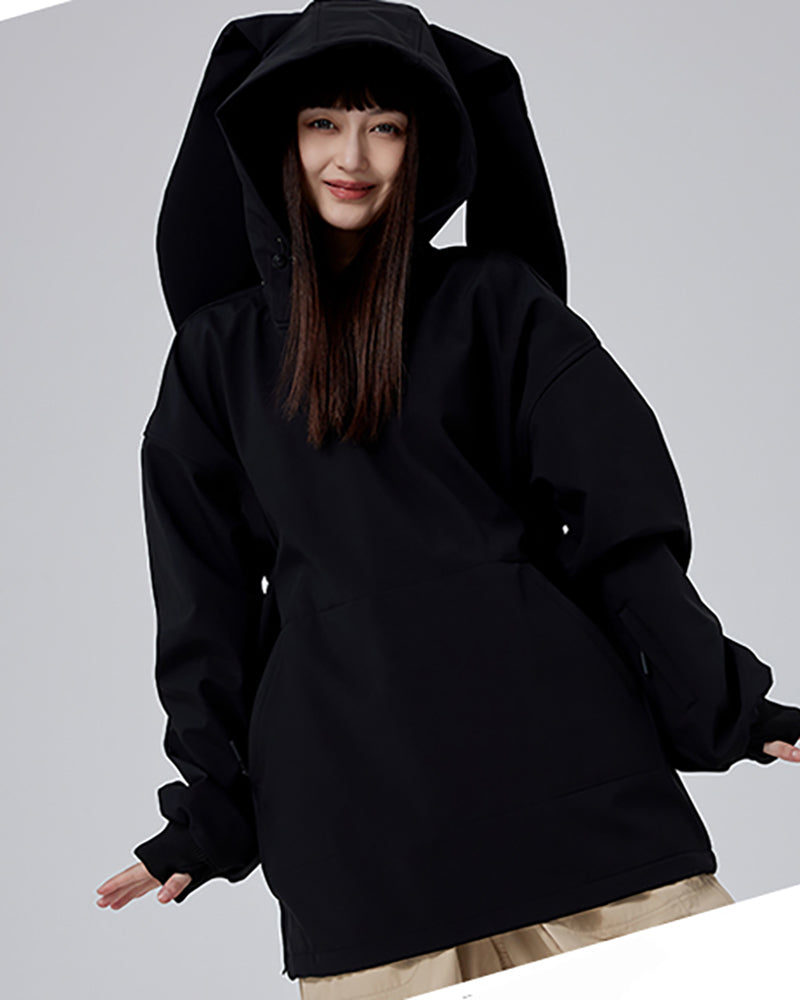 Ski Wear Snowshoe Hare Hoodie - Women&