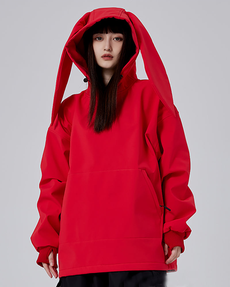 Ski Wear Snowshoe Hare Hoodie - Women&