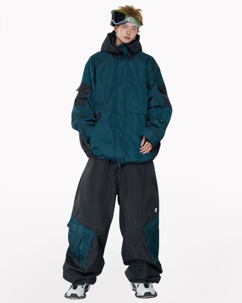 Ski Wear Thickened 3L Waterproof Snow Jacket&Pants Suit -Men&