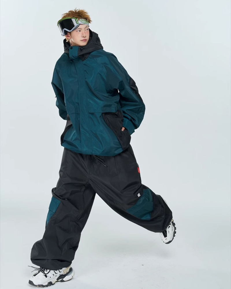 Ski Wear Thickened 3L Waterproof Snow Jacket&Pants Suit -Men&