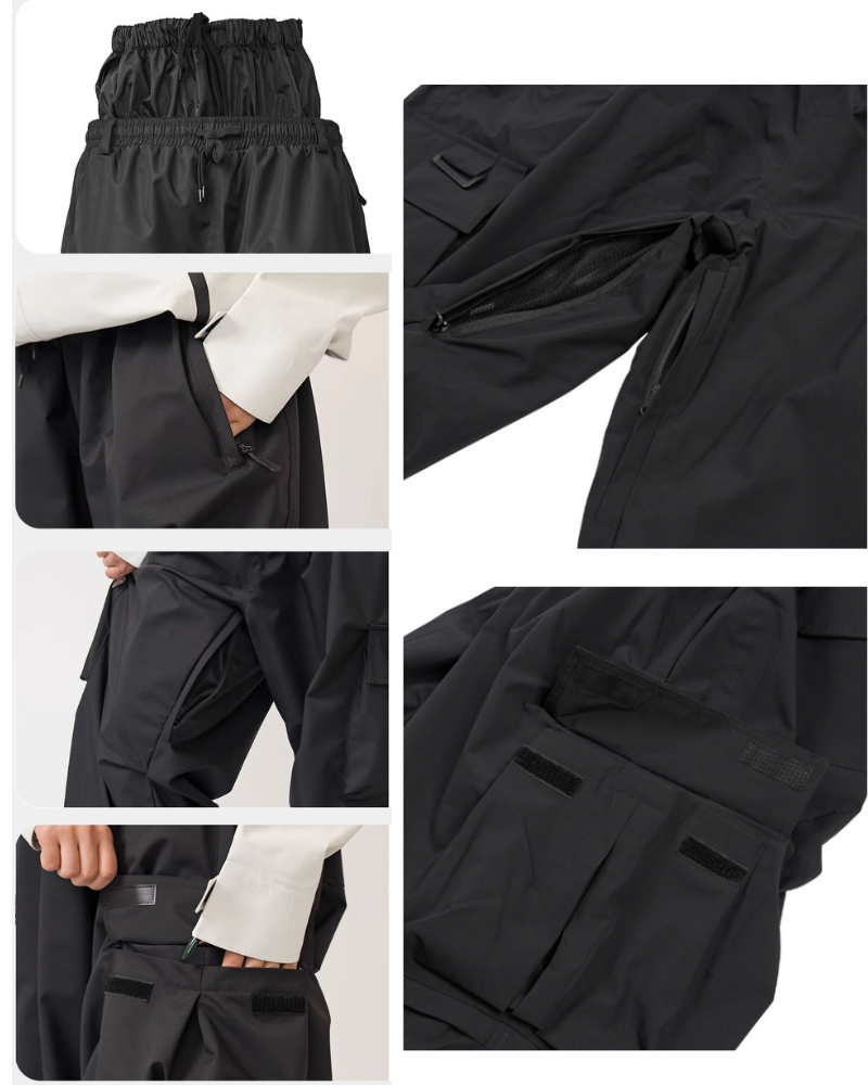 Ski Wear 3L Baggy Cargo Snow Pants - Unisex