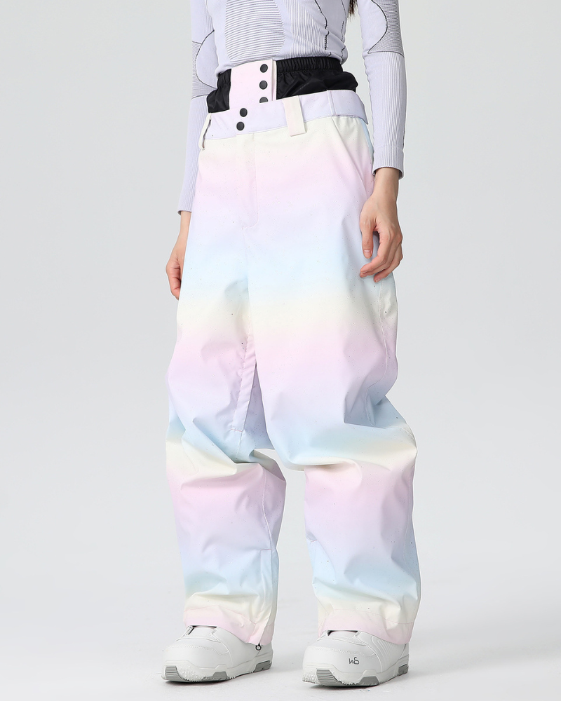 Ski Wear Rainbow Colors Snow Jacket&Pants Suit - Women&