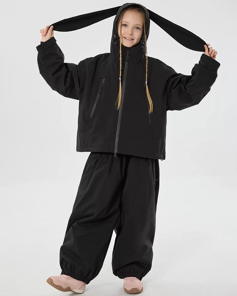 Ski Wear Windproof Rabbit Ears Kids Snow Suit