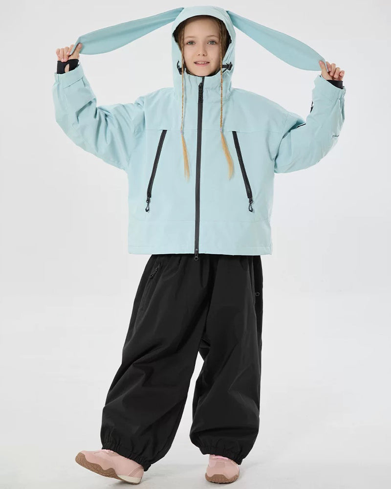 Ski Wear Windproof Rabbit Ears Kids Snow Suit