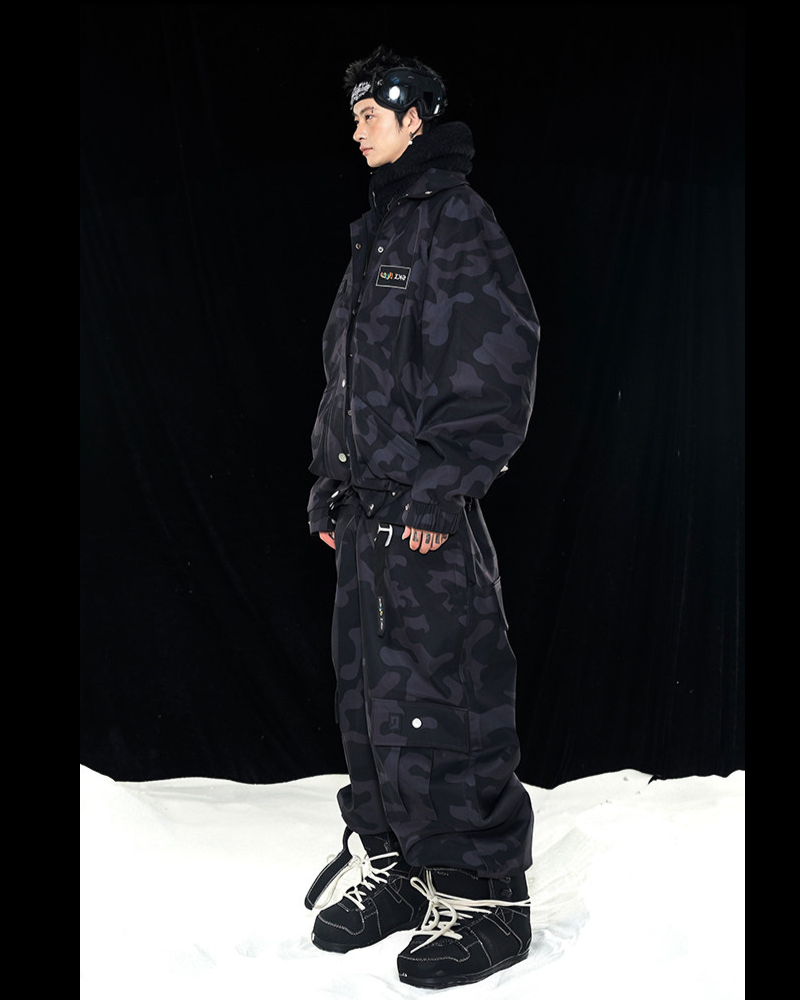 Ski Wear 3L Thickened Ski Jacket & Camo Snow Pants Set -Unisex (Single Unit Available)