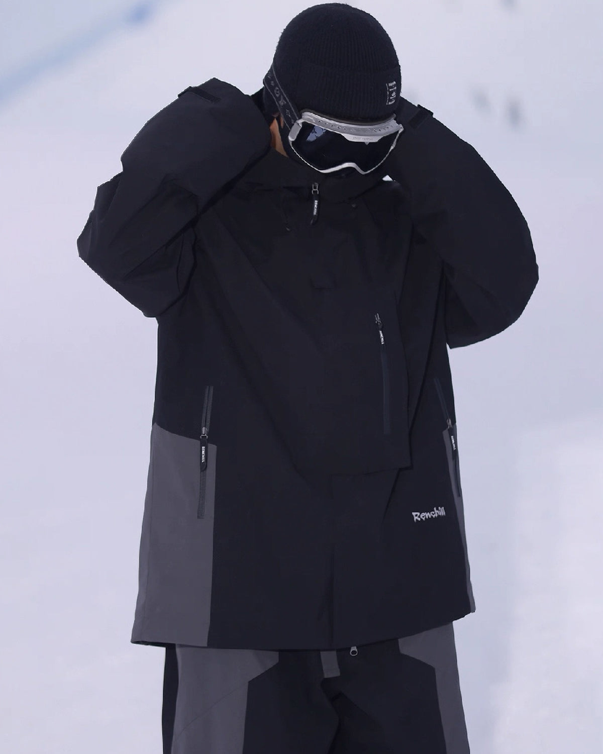 Ski Wear 3L Waterproof Red Colorblock Insulated Snow Suit - Unisex