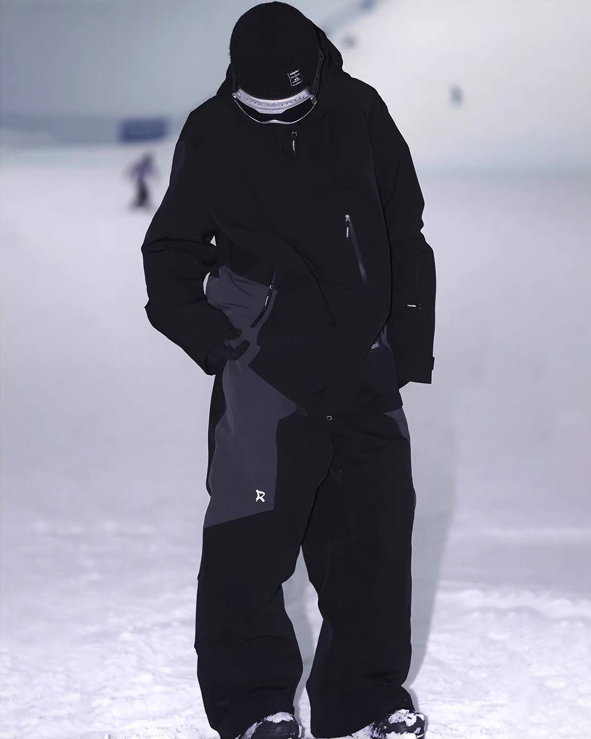 Ski Wear 3L Waterproof Red Colorblock Insulated Snow Suit - Unisex