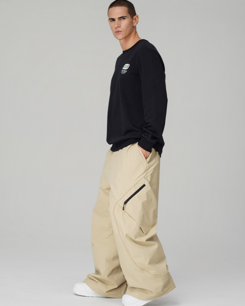 Ski Wear 3L Windproof & Waterproof Baggy Cargo Snow Pants - Unisex