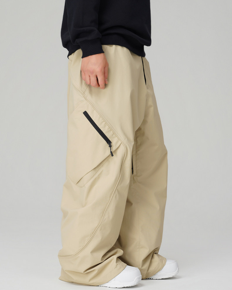 Ski Wear 3L Windproof & Waterproof Baggy Cargo Snow Pants - Unisex