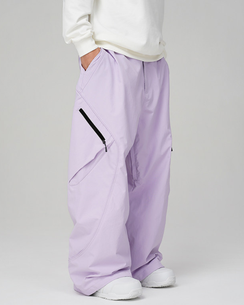 Ski Wear 3L Windproof & Waterproof Baggy Cargo Snow Pants - Unisex