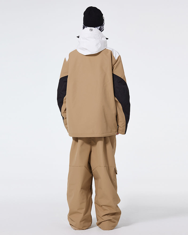 Ski Wear Waterproof Cargo Snow Jacket&Bibs Suit -Unisex