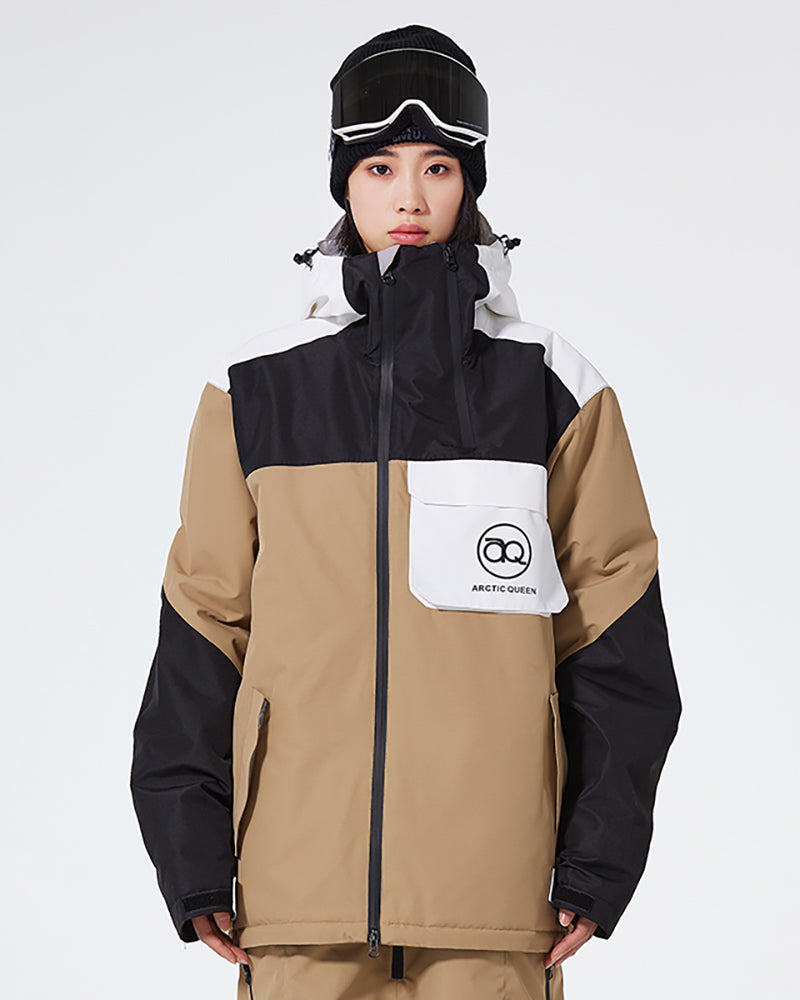 Ski Wear Waterproof Cargo Snow Jacket&Bibs Suit -Unisex