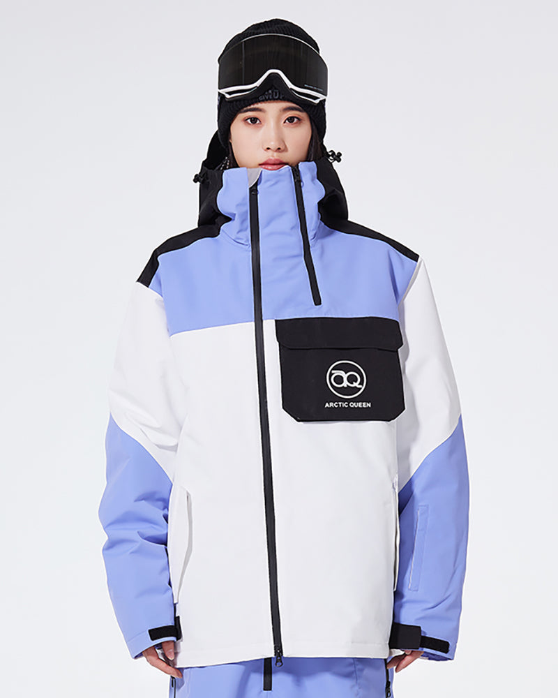 Ski Wear Waterproof Cargo Snow Jacket&Bibs Suit -Unisex