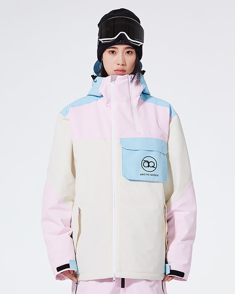 Ski Wear Waterproof Cargo Snow Jacket&Bibs Suit -Unisex