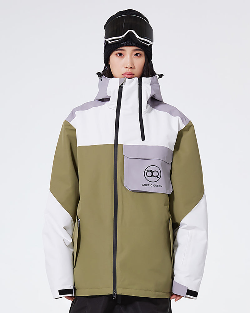 Ski Wear Waterproof Cargo Snow Jacket&Bibs Suit -Unisex