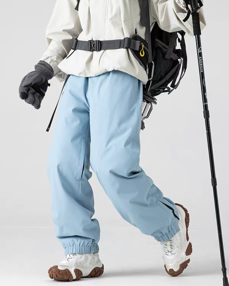 Winter Outdoor Fleece-Lined Hardshell Down Hiking|Ski Pants