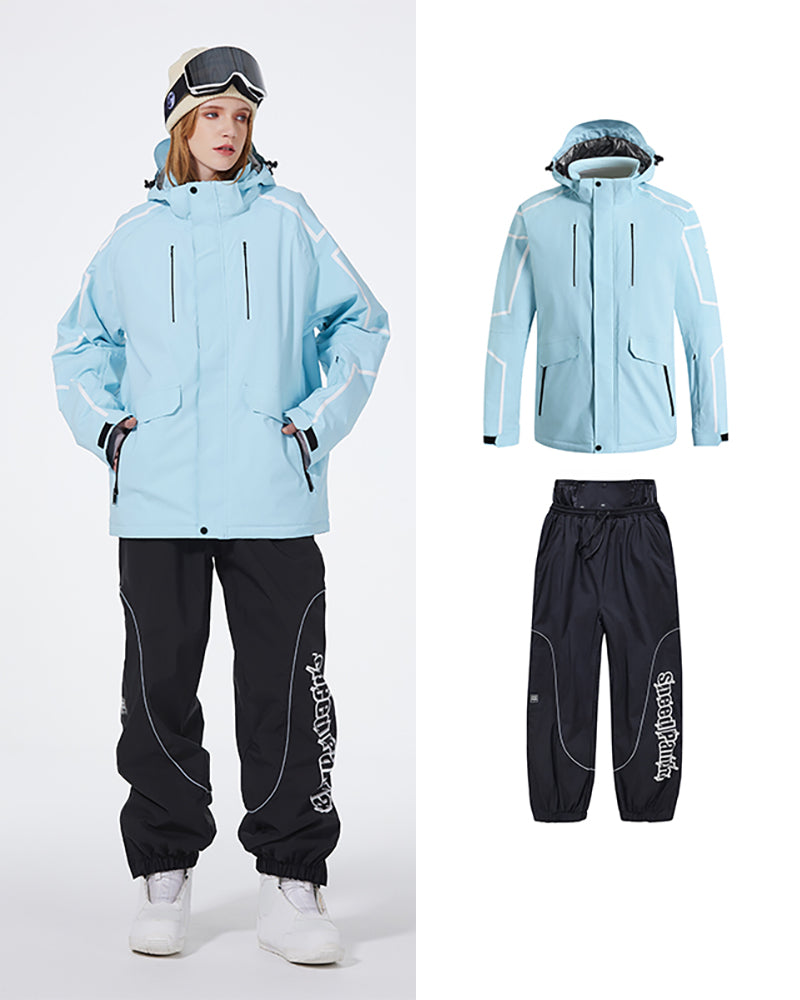 Ski Wear Insulate Snow Jacket&Pants Suit - Unisex (Single Unit Available)