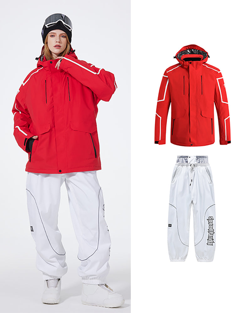 Ski Wear Insulate Snow Jacket&Pants Suit - Unisex (Single Unit Available)