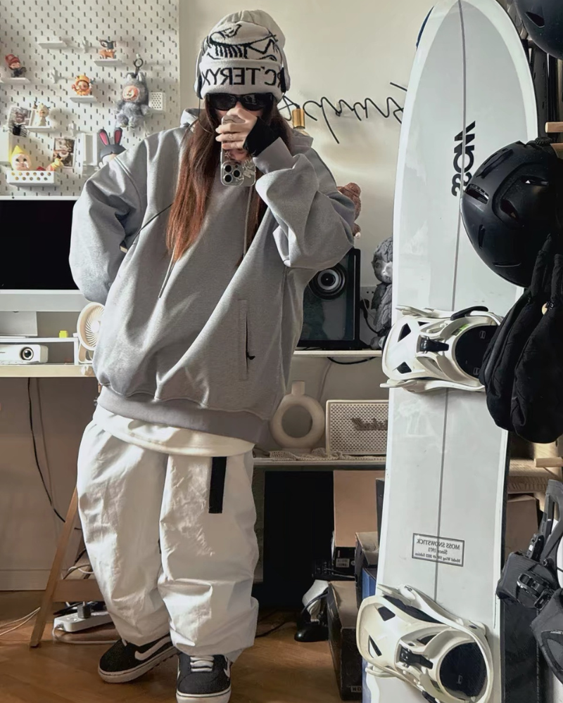 Ski Wear Loose Fit Waterproof Snowboard Ski Hoodie - Unisex
