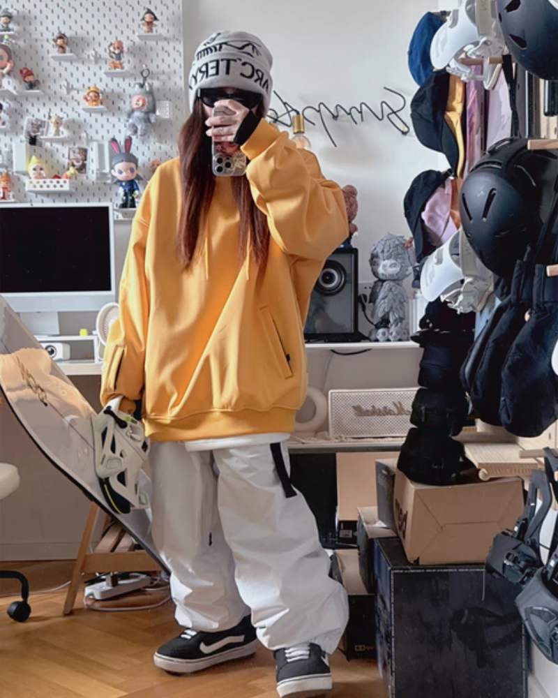 Ski Wear Loose Fit Waterproof Snowboard Ski Hoodie - Unisex