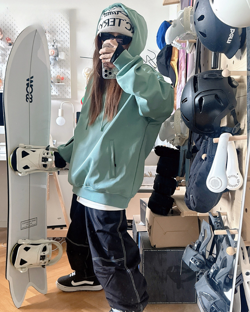 Ski Wear Loose Fit Waterproof Snowboard Ski Hoodie - Unisex