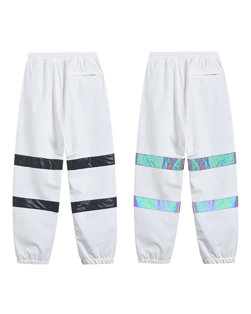 Ski Wear Neon Reflective Baggy Snow Pants -Unisex